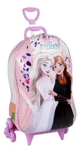 Mochila D Frozen Elsa E Anna Rodinhas Maxtoy Cor Rosa