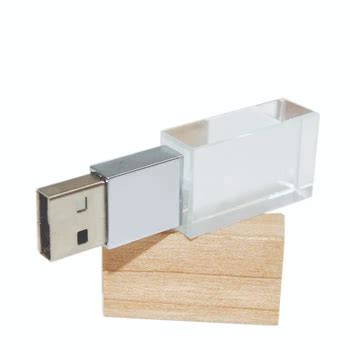 Custom Cristal Usb Flash Drive Pendrive Linen Box Usb Stick For