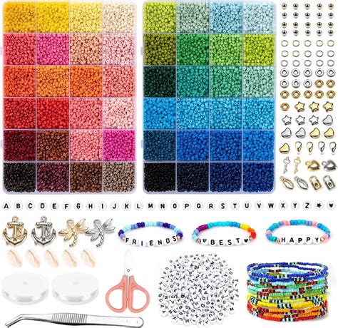 Noa Home Deco 16000 Perles Pour Bracelet 3mm Perles De Rocaille