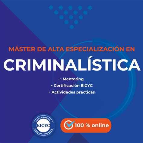 M Ster De Alta Especializaci N En Criminal Stica Eicyc