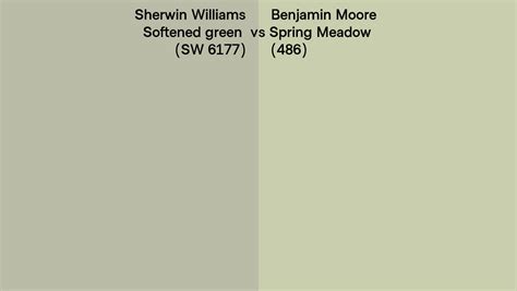 Sherwin Williams Softened Green SW 6177 Vs Benjamin Moore Spring