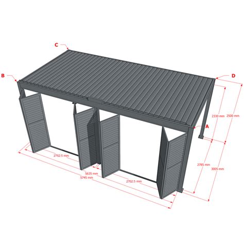 DreamGarden Pergola Lamellenwand Florenz 6 M Faltwand Anthrazit