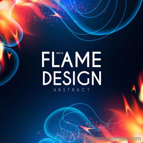 Flame design abstract background vector 04 free download