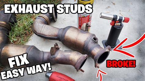 How To Remove Broken Exhaust Studs Bmw Youtube