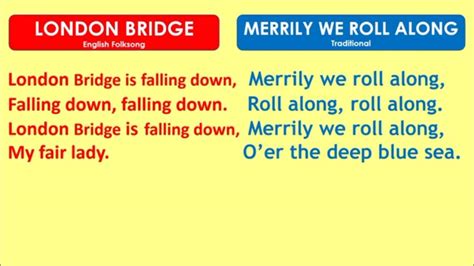 Partner Song Mash Up London Bridge And Merrily We Roll Along Jc And