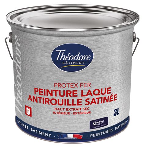 PEINTURE LAQUE ANTIROUILLE SATINÉE POUR MÉTAUX Théodore Bâtiment