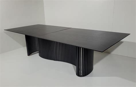 Mesa De Jantar Serpentina M Carvalho Ebanizado D Lider