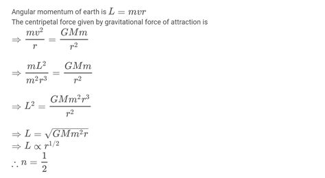 Angular Momentum Of The Earth Around The Sun