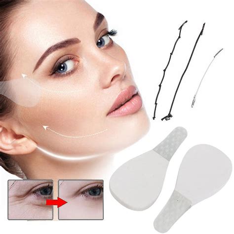 Conjunto De Adesivos Para Lifting Facial Invis Vel Fita Lifting Facial