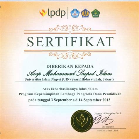 Sertifikat Program Kepemimpinan LPDP | Download Scientific Diagram