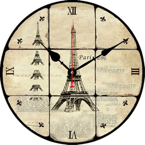 Horloge Silencieuse Vintage En Bois Pour Mur Horloges Pendules Vintage