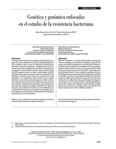 Genética y genómica enfocadas en el estudio de la resistencia