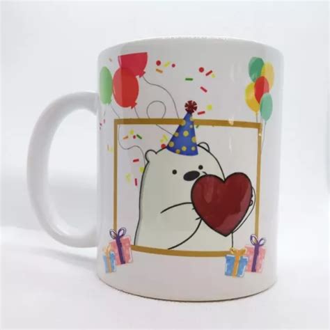 Taza De Cerámica Polar Osos Escandalosos Feliz Cumpleaños en venta en