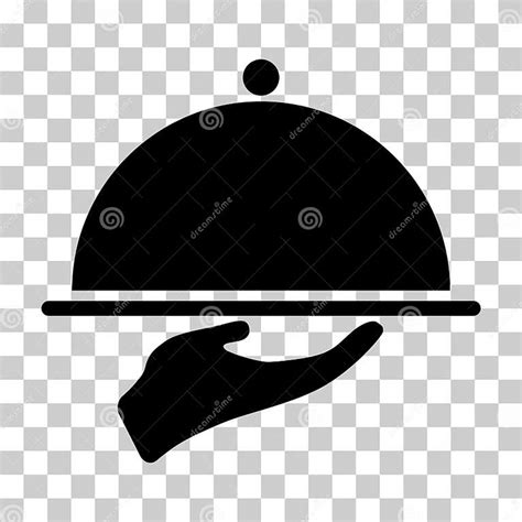 Waiter Tray Icon Dish Menu Restaurant Web Symbol Lunch Design Vector