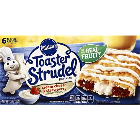 Pillsbury Toaster Strudel™ Cream Cheese And Strawberry Toaster Pastries 6 Ct Box Pastries