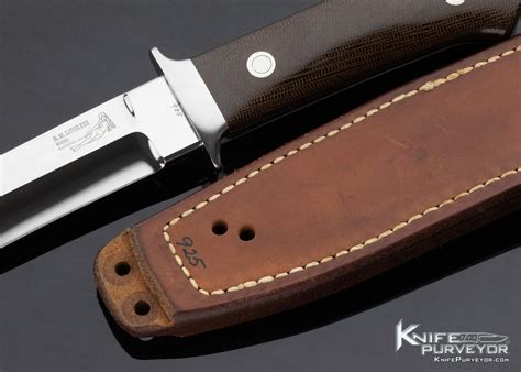 Bob Loveless Custom Knife Single Nude Logo 5 1 2 Green Micarta Dixon