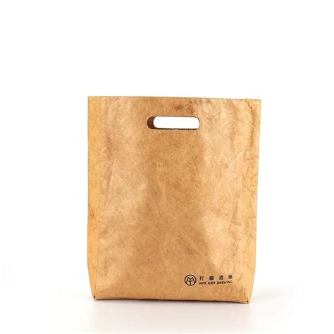 Custom Tyvek Tote Bag High Quality Dupont Tyvek Brown Paper Bag