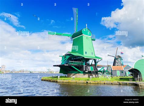 Dutch Wind Mills Stock Photo Alamy