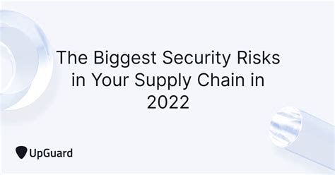 The Biggest Security Risks In Your Supply Chain In 2024 Upguard