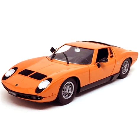 Miniatura Lamborghini Miura 1968 Laranja Bburago 1 18 No Shoptime