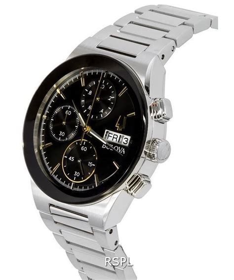 Bulova Millennia Modern Chronograph Black Dial Quartz C Men S Watch