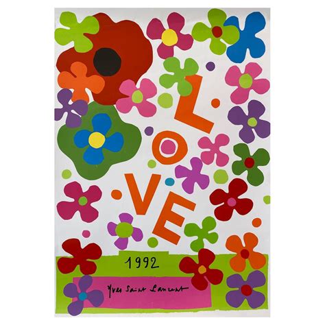 Yves Saint Laurent 1987 Love Poster At 1stdibs Yves Saint Laurent