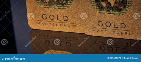 Gold Mastercard Credit Card Written On The Card Editorial Stock Photo