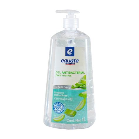 Gel Antibacterial Equate Para Manos Con Aloe Vera 1 L Walmart