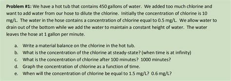 Problem We Have A Hot Tub That Contains Chegg