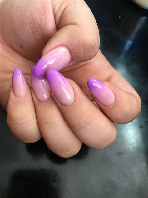 Almond Lavender Ombr Acrylic Nails Acrylic Nails Almond Shape Cute