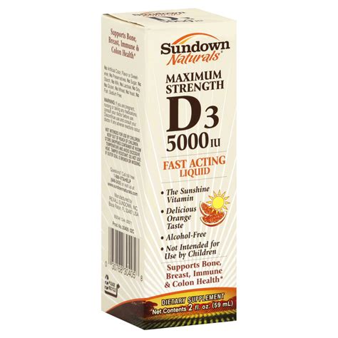 Rexall Sundown Naturals Vitamin D3 5000 Iu Maximum Strength 2 Fl Oz