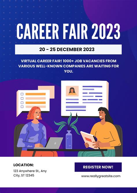 Page Free Printable Job Fair Poster Template Canva