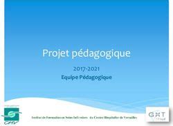 Projet pédagogique 2017 2021 Equipe Pédagogique IFSI