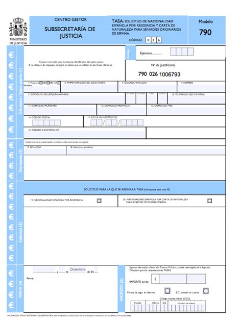 Formulario Tasa 790 Codigo 012 Imprimir Consejos