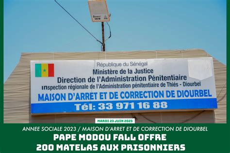 Maison d arrêt de Diourbel Le Directeur de l emploi Pape Modou Fall