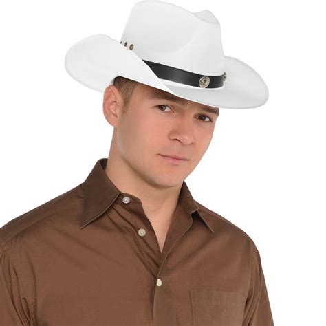 Partycity White Satin Cowboy Hat Hamilton Place