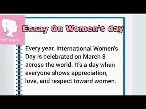 Essay On Women S Day Speech On Women S Day In English 10lines On