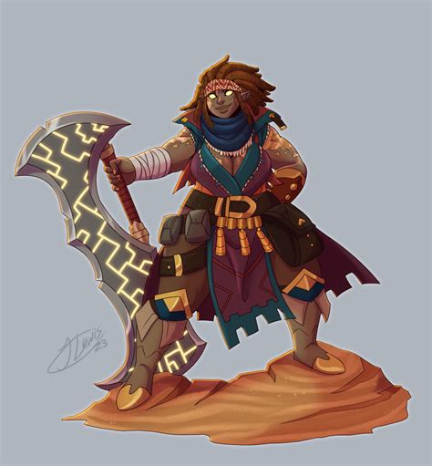 Dnd Commission Earth Genasi Fighter By Thatweirdguyjosh On Deviantart