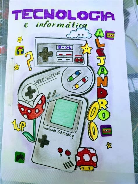 Portada De Cuaderno Aesthetic Tecnolog A E Inform Tica Manualidades