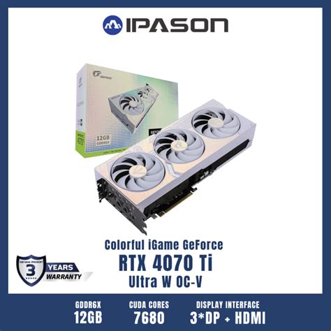 Colorful Gpu การ์ดจอ Igame Geforce Rtx 4070 Ti Ultra W Oc V รับประกัน