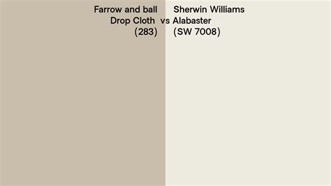 Farrow And Ball Drop Cloth 283 Vs Sherwin Williams Alabaster Sw 7008