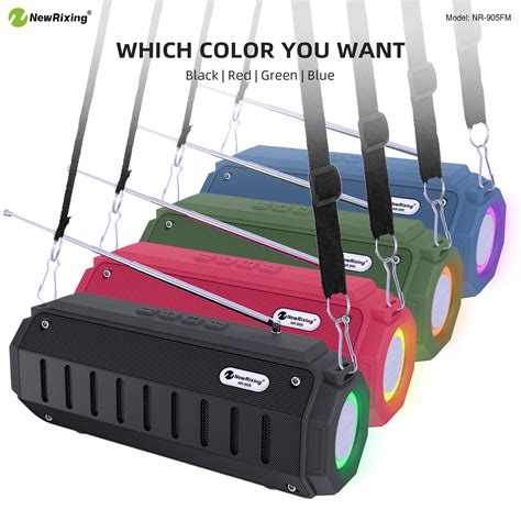 Outdoor Speaker Portable Colorful Lights TWS Multi-function Bluetooth Speaker – Black