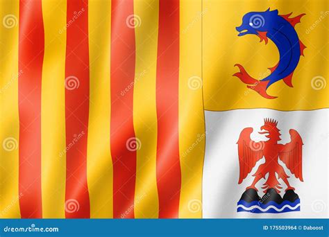 Provence Alpes Cote D Azur Region Flag France Stock Illustration