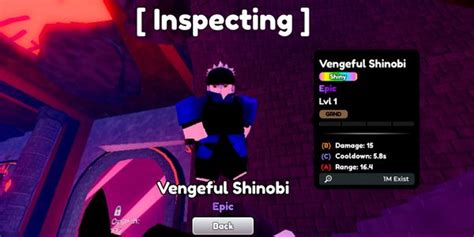 Beli Unit Shiny Vengeful Shinobi Anime Defenders Anime Defenders