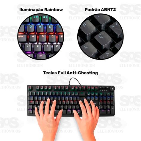 Teclado Gamer Mec Nico Led Knup Kp Te