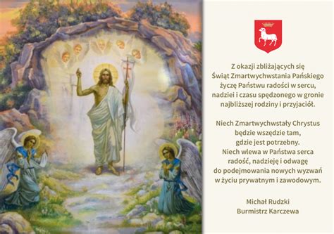 Życzenia z okazji Świąt Zmartwychwstania Pańskiego Urząd Miejski w