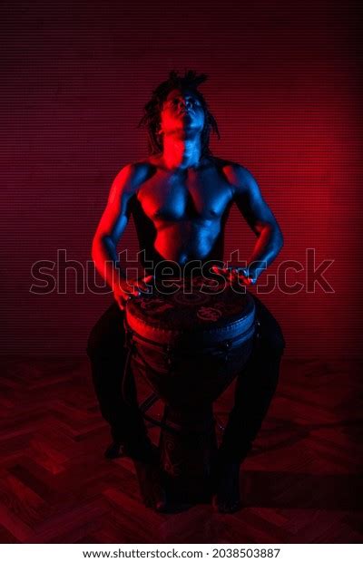 Dreamy Black Male Musician Naked Torso Stock Photo Shutterstock