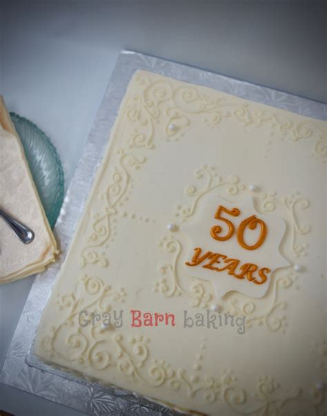 Golden (50th) Anniversary Cake | Gray Barn Baking