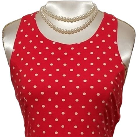 Monteau Tops Retro Red White Polka Dot Top Poshmark