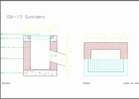 Sumidero En AutoCAD Descargar CAD 30 5 KB Bibliocad